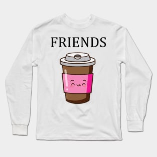 Best Friends Donut & Coffee BFF Matching Long Sleeve T-Shirt